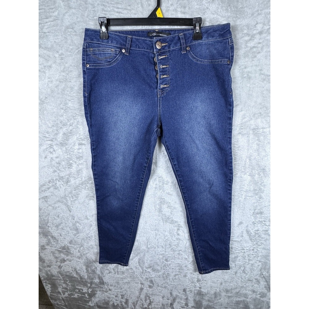 A3 Denim‎ Button Up Women's Blue Jean Size 14